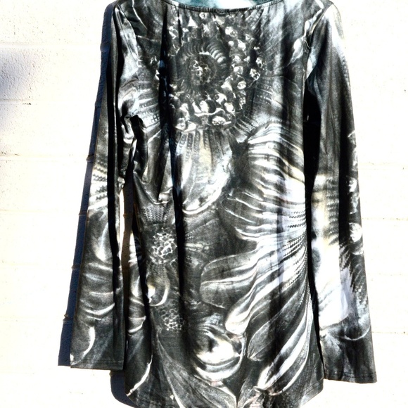 Floral Tunic Cotton Flowers Shirt Prairie Blouse Gorham Cottagecore Tunic Tie - Picture 6 of 8